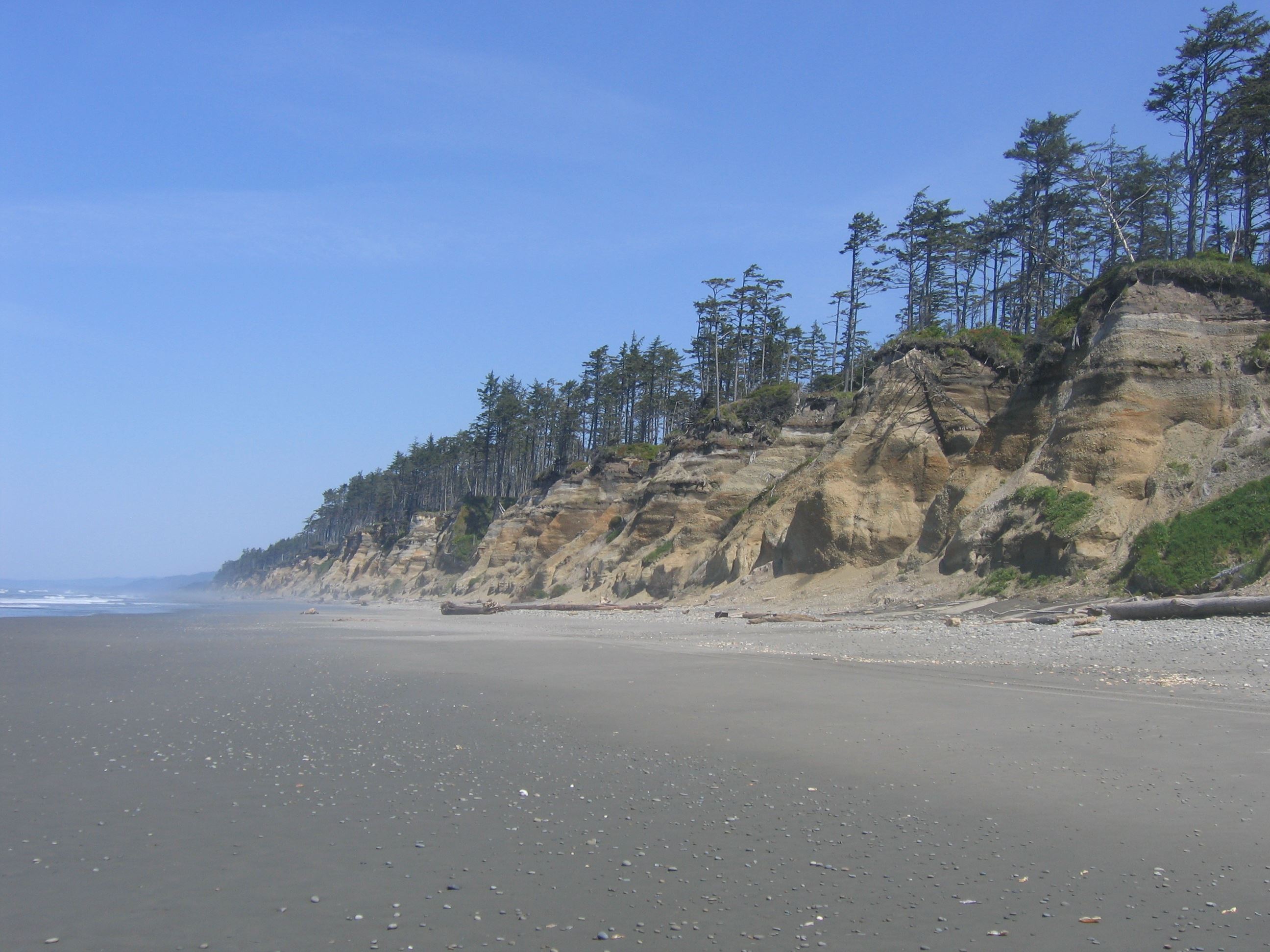 Bluffs along the beach