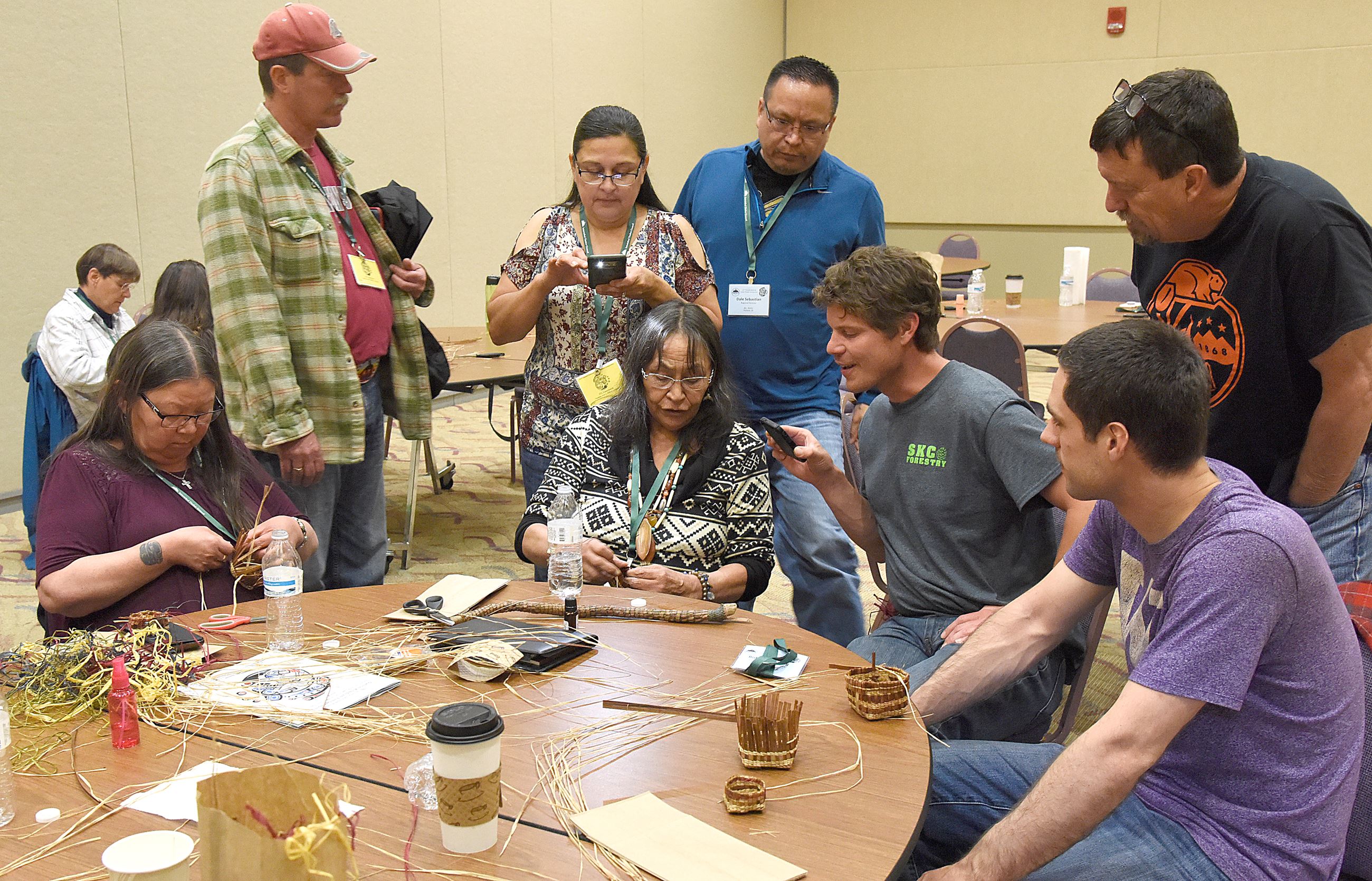 A group of people craft