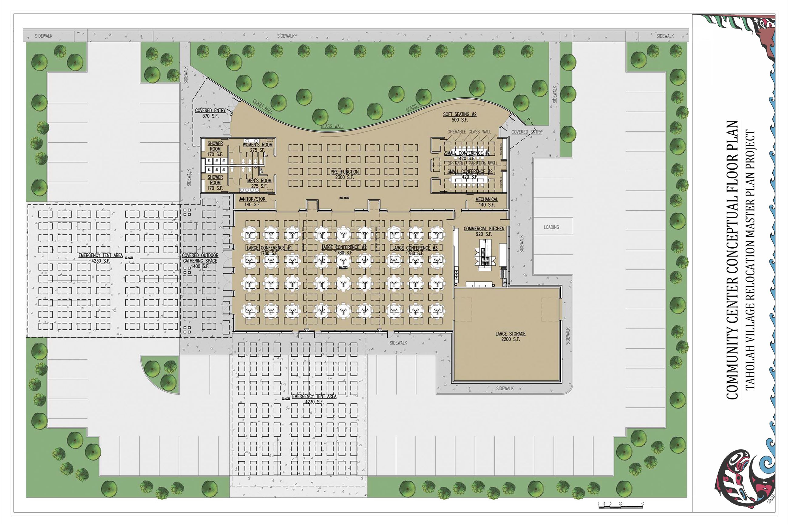 Community Center Conceptual Floor Plan
